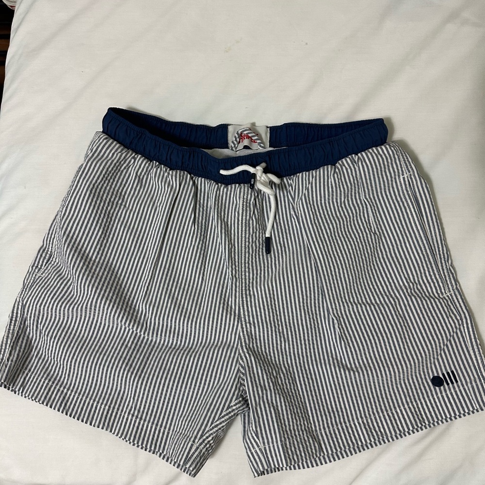 Solid and Striped seersucker bathing suit